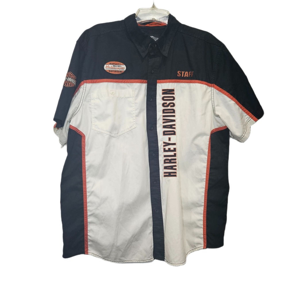 HARLEY-DAVIDSON Motor Company Men's XL Button-Down Mechanic Staff‎ Shirt